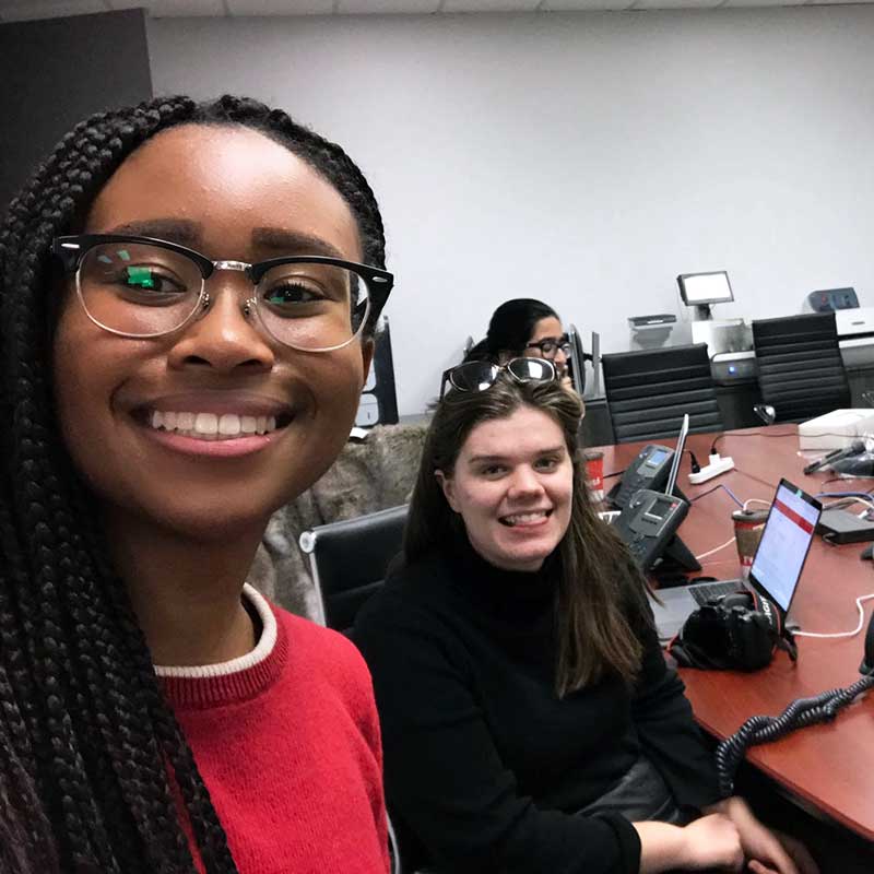 Kamel, a Fellowship Program member, taking a selfie with a colleague.