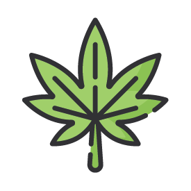 Icon of a marijuana leaf