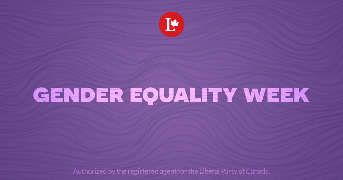 Gender Equality Week Statement by the Leader of the Liberal Party of