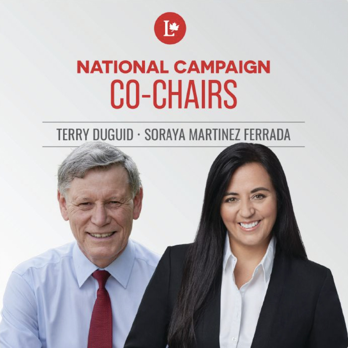 National campaign co-chairs: Terry Duguid and Soraya Martinez Ferrada